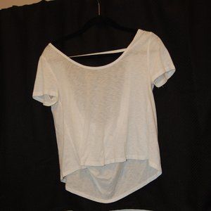 DELIA  Women's Small Backless White Shirt Size Small